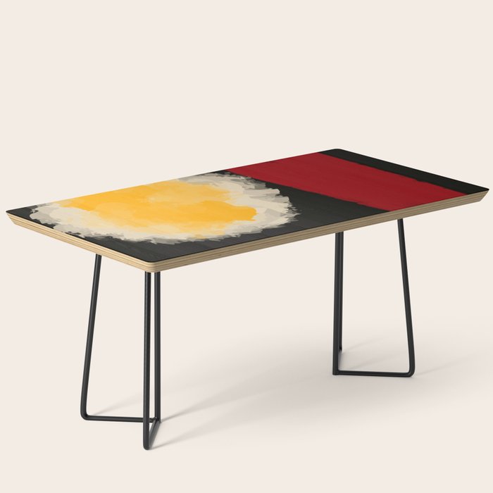 Zen abstract minimal red yellow and black Coffee Table Gallery Image 1
