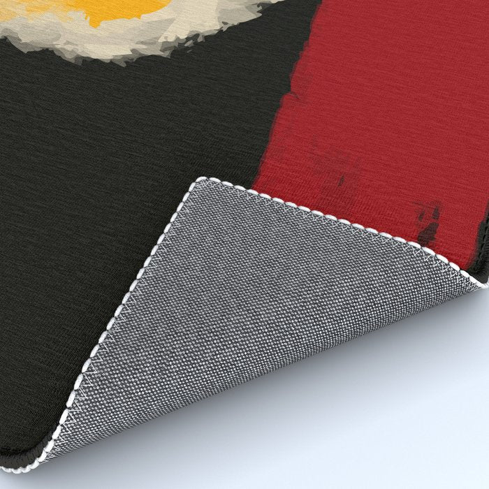 Zen abstract minimal red yellow and black Rug Gallery Image 4