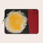 Zen abstract minimal red yellow and black Laptop Sleeve Gallery Image 1