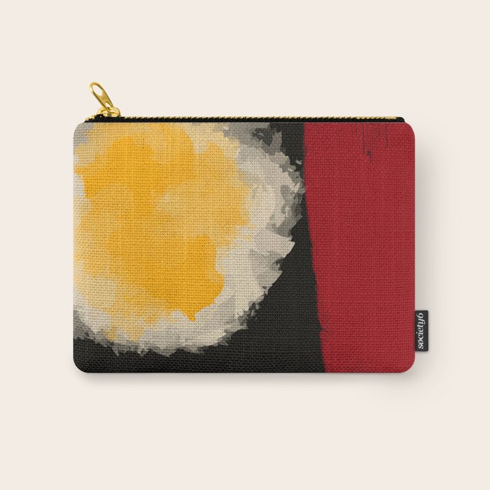 Zen abstract minimal red yellow and black Carry All Pouch Gallery Image 1
