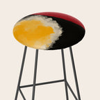 Zen abstract minimal red yellow and black Stool Gallery Image 2