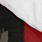 Zen abstract minimal red yellow and black Comforter Gallery Image 4