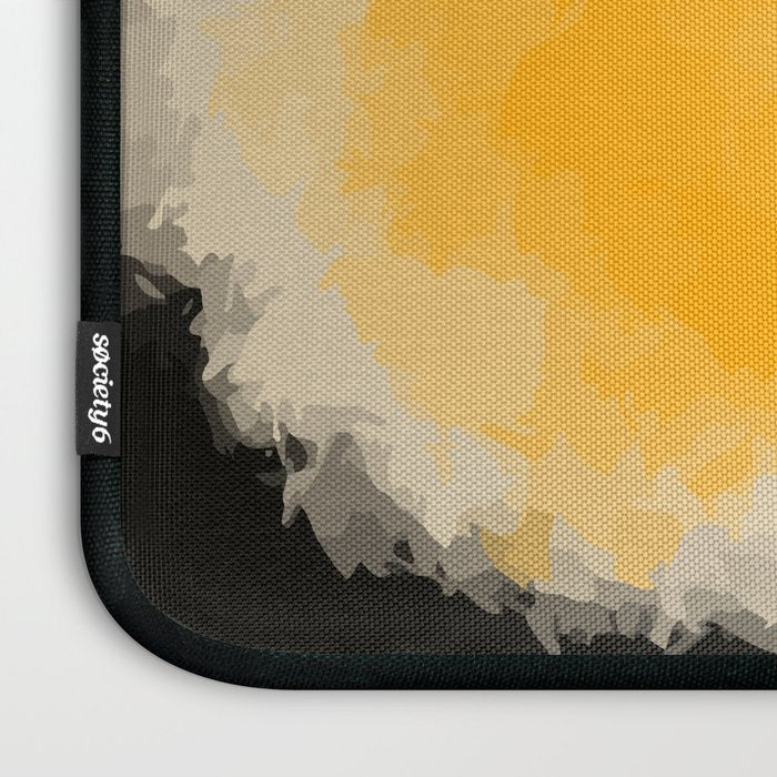Zen abstract minimal red yellow and black Laptop Sleeve Gallery Image 3