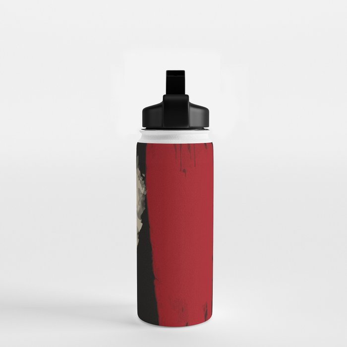 Zen abstract minimal red yellow and black Water Bottle Gallery Image 2