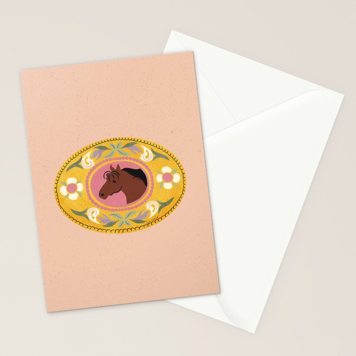 Cowgirl Belt Buckle Stationery Card Gallery Image 2