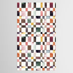 Watercolor Fall Checker Rustic Earthy Tablecloth Gallery Image 2