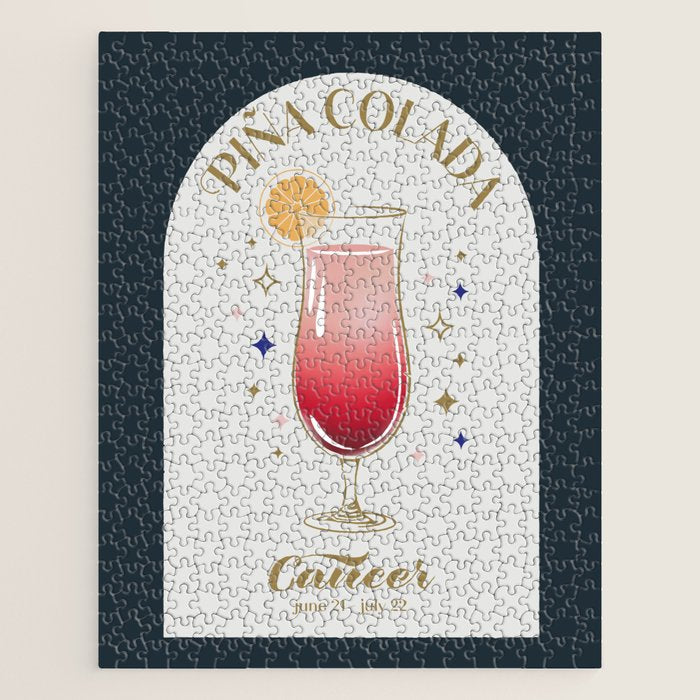 Pina Colada Cocktail Zodiac Sign Jigsaw Puzzle Gallery Image 1