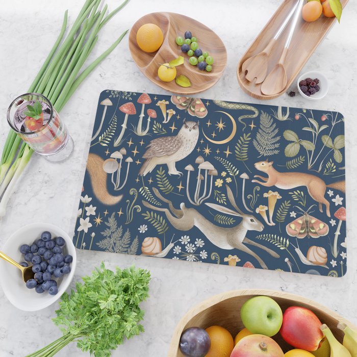 Enchanted Magical Midnight Forest Cutting Board Gallery Image 2