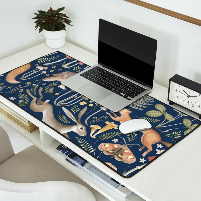 Enchanted Magical Midnight Forest Desk Mat Gallery Image 2