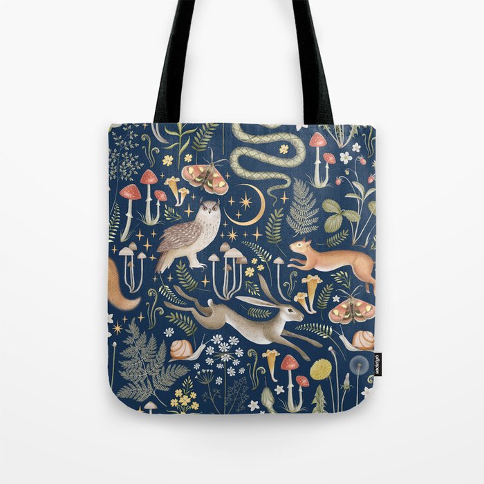 Enchanted Magical Midnight Forest Tote Bag Gallery Image 1
