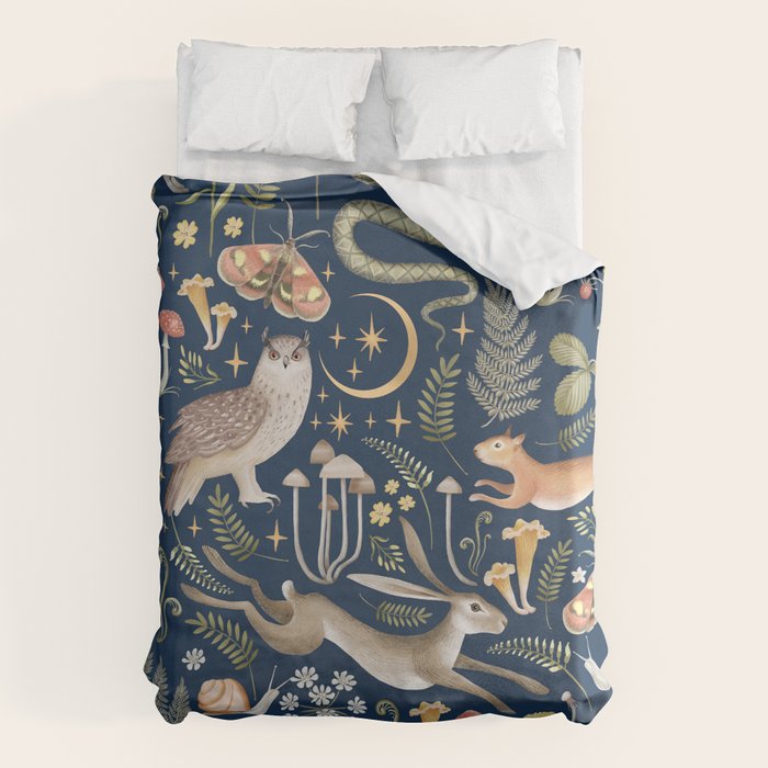 Enchanted Magical Midnight Forest Duvet Cover Gallery Image 1