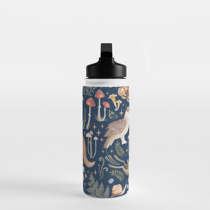 Enchanted Magical Midnight Forest Water Bottle Gallery Image 3