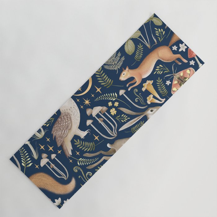 Enchanted Magical Midnight Forest Yoga Mat Gallery Image 1