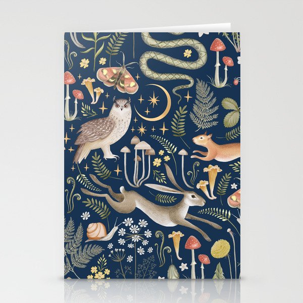 Enchanted Magical Midnight Forest Stationery Card Gallery Image 2