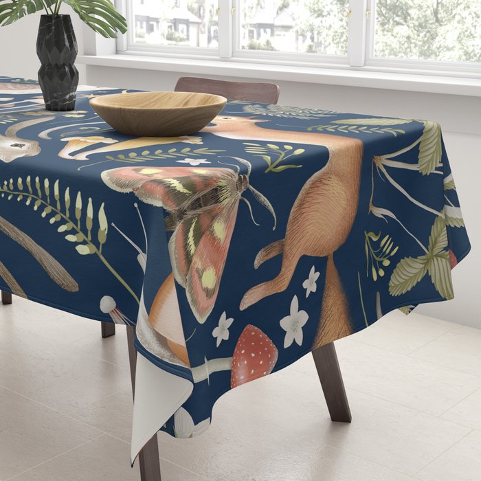 Enchanted Magical Midnight Forest Tablecloth Gallery Image 3