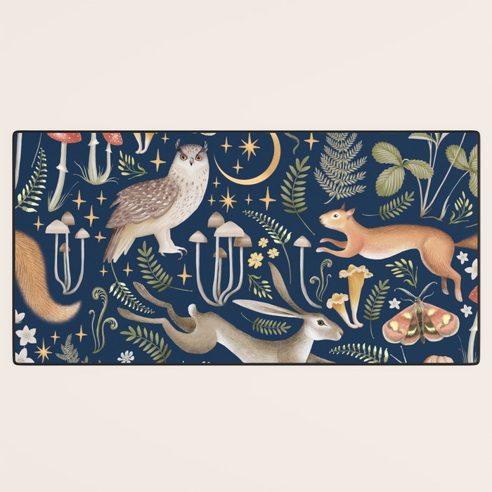 Enchanted Magical Midnight Forest Desk Mat Gallery Image 3