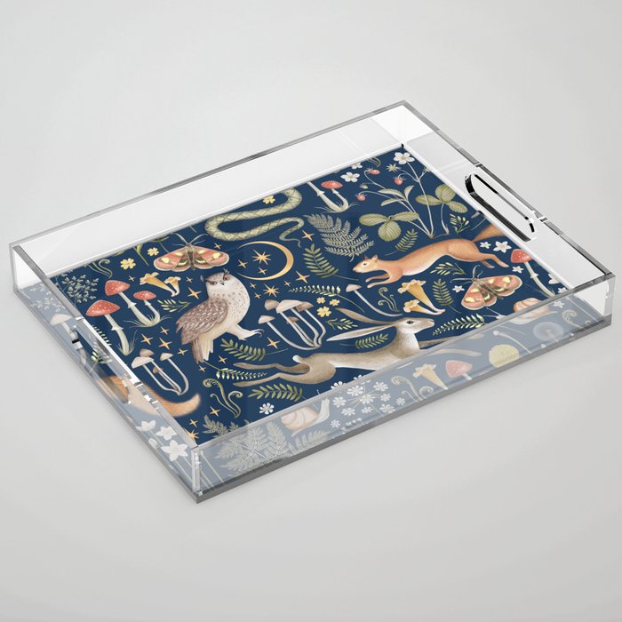 Enchanted Magical Midnight Forest Acrylic Tray Gallery Image 1