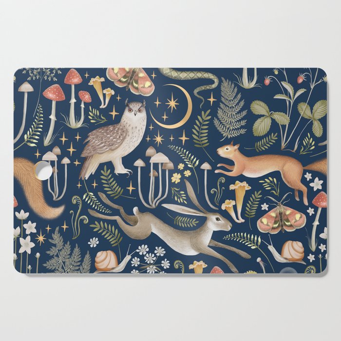 Enchanted Magical Midnight Forest Cutting Board Gallery Image 1