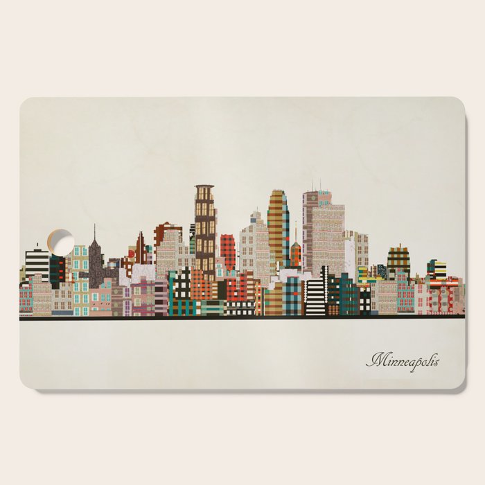 minneapolis skyline Cutting Board Gallery Image 1