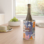 Funny diverse cat crowd character cartoon background Wine Chiller Gallery Image 4