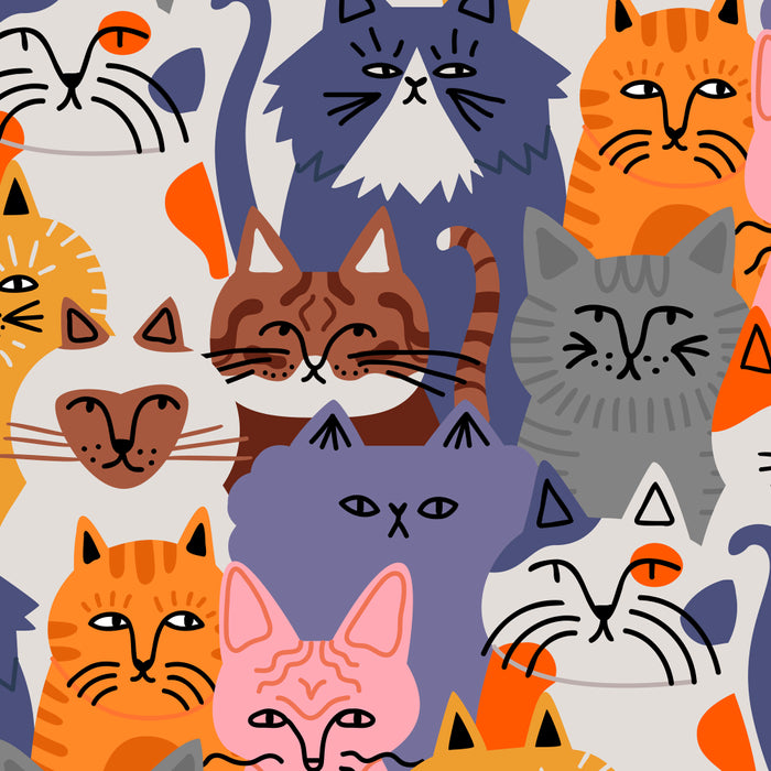 Funny diverse cat crowd character cartoon background Coffee Mug Gallery Image 2