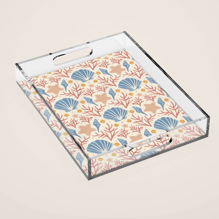 Seashells and Starfish Acrylic Tray Gallery Image 1