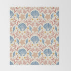 Seashells and Starfish Throw Blanket Gallery Image 2