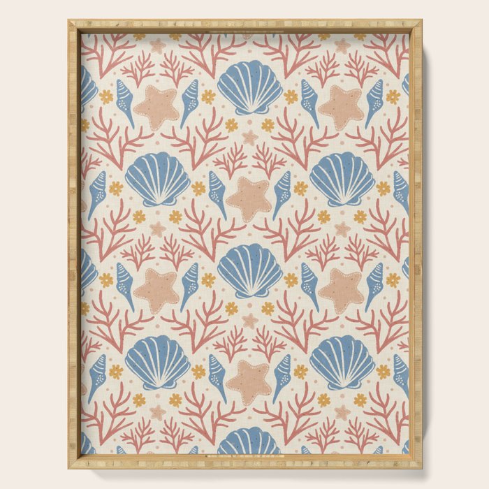 Seashells and Starfish Serving Tray Gallery Image 1