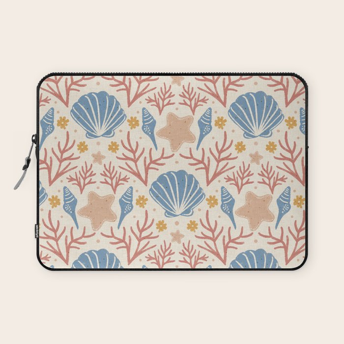 Seashells and Starfish Laptop Sleeve Gallery Image 1