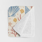 Seashells and Starfish Throw Blanket Gallery Image 3