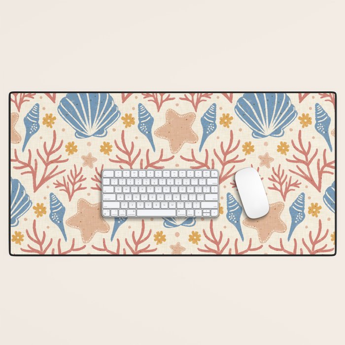 Seashells and Starfish Desk Mat Gallery Image 1