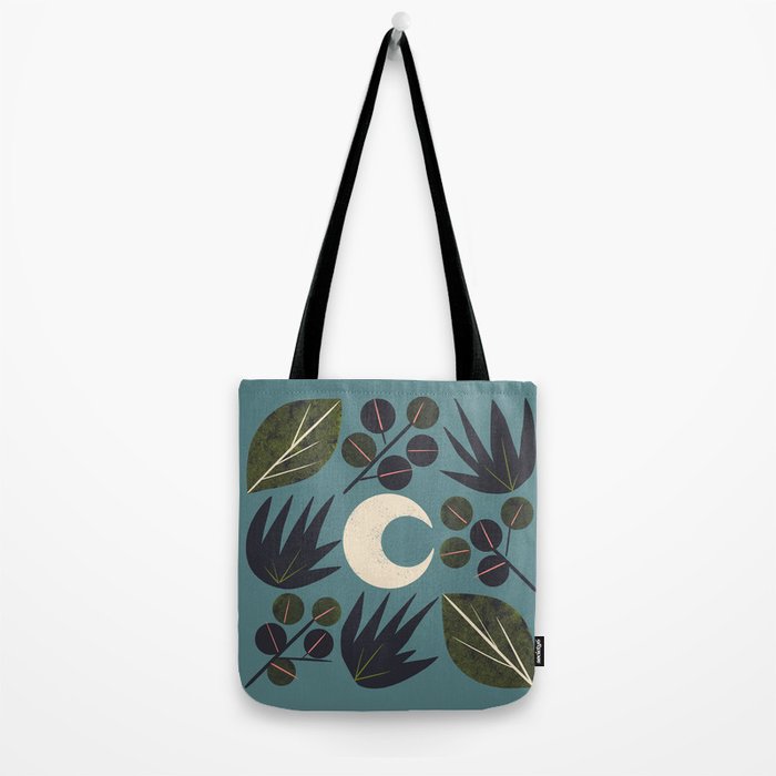 Moonlit Leaves Grid Tote Bag Gallery Image 2