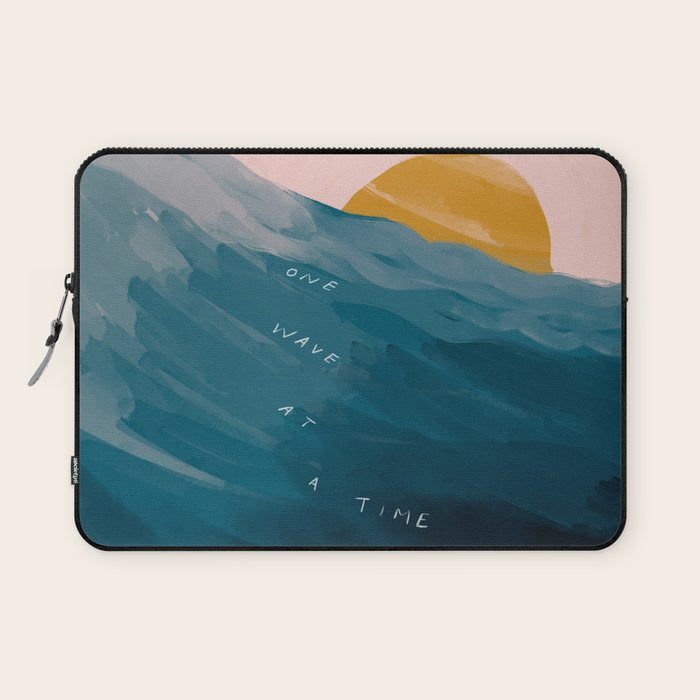 "One Wave At A Time" Laptop Sleeve Gallery Image 1