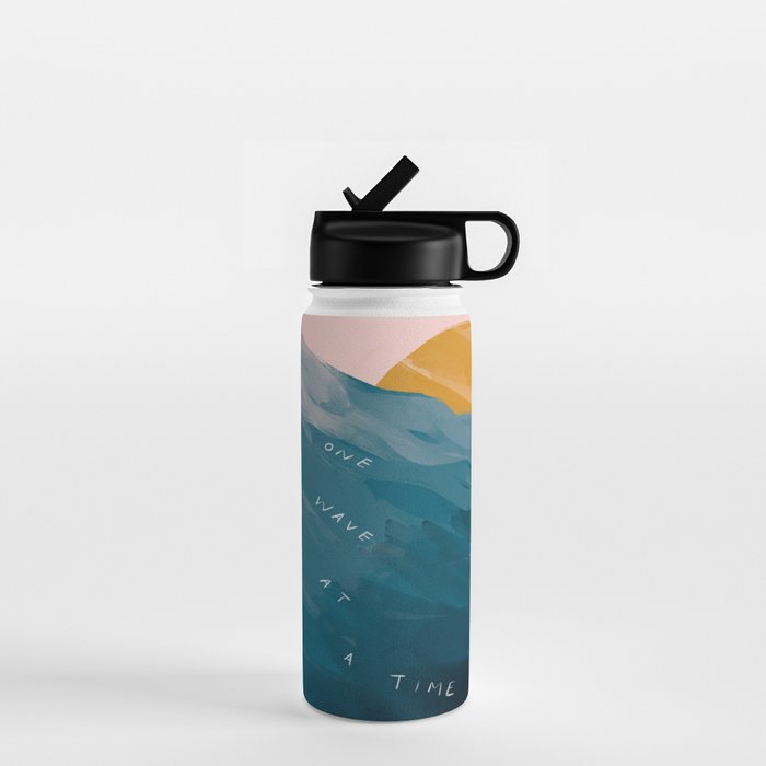"One Wave At A Time" Water Bottle Gallery Image 1