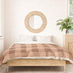 Gingham Large Brown Dark Light Tan Duvet Cover Gallery Image 3