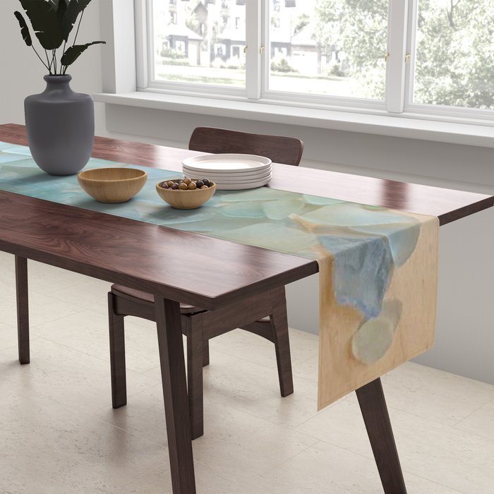 Ocean Hue Sea Glass Table Runner Gallery Image 2