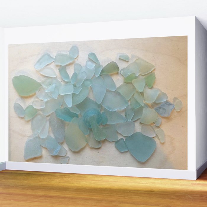 Ocean Hue Sea Glass Wall Mural Gallery Image 2