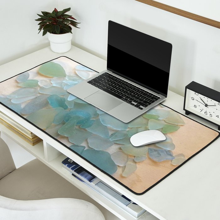 Ocean Hue Sea Glass Desk Mat Gallery Image 2