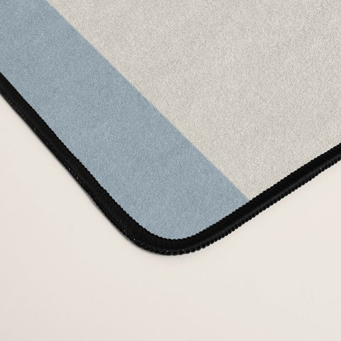 Blue And Cream Stripes And Flowers Desk Mat Gallery Image 4