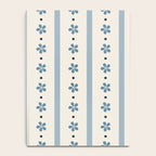 Blue And Cream Stripes And Flowers Notebook Gallery Image 4