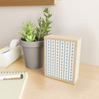 Blue And Cream Stripes And Flowers Mini Art Print Gallery Image 2