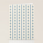 Blue And Cream Stripes And Flowers Stationery Card Gallery Image 2