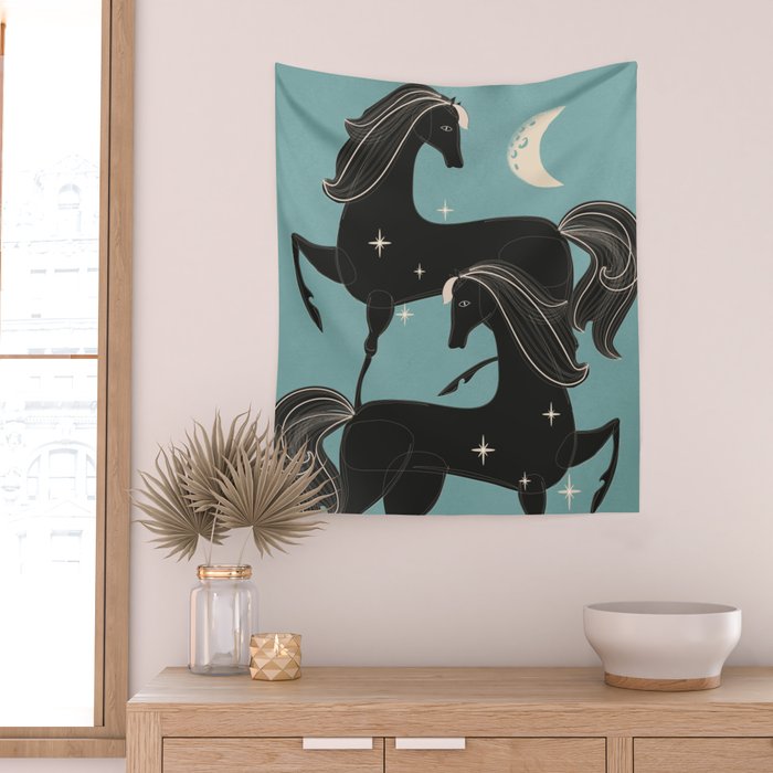 Horses 6 Wall Tapestry Gallery Image 2
