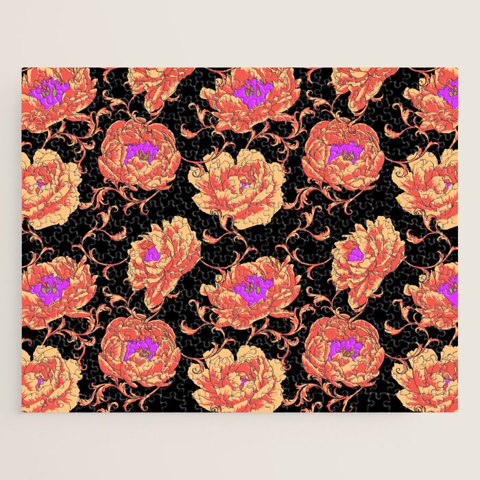 Romantic Vintage Peonies Jigsaw Puzzle Gallery Image 1