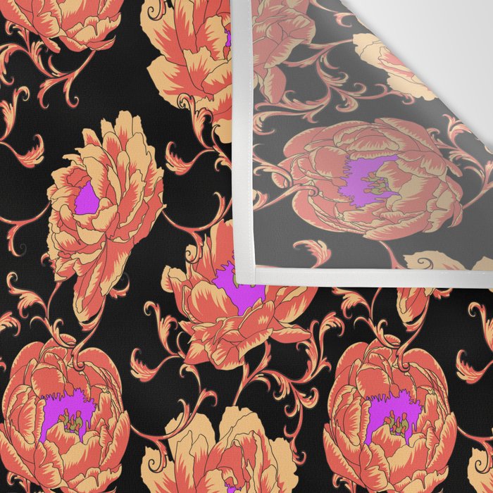 Romantic Vintage Peonies Wall Tapestry Gallery Image 3