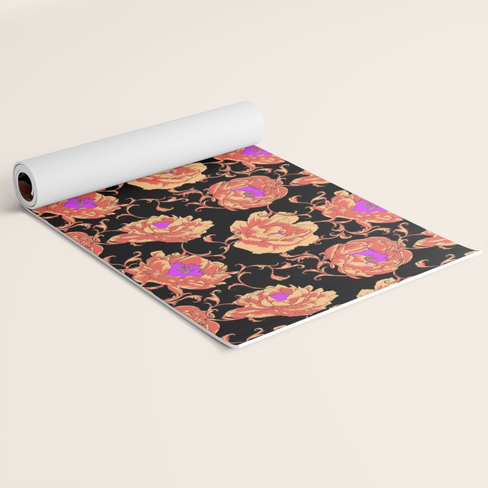 Romantic Vintage Peonies Yoga Mat Gallery Image 2