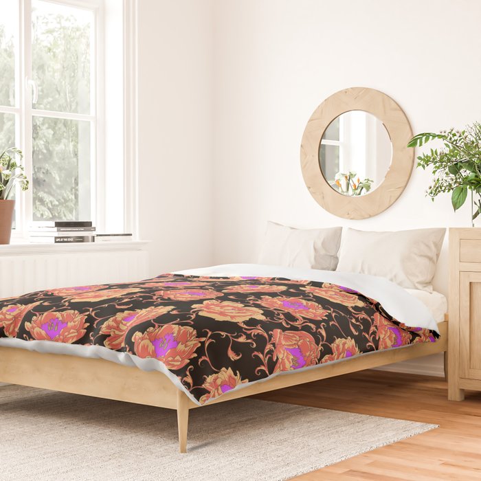 Romantic Vintage Peonies Duvet Cover Gallery Image 2