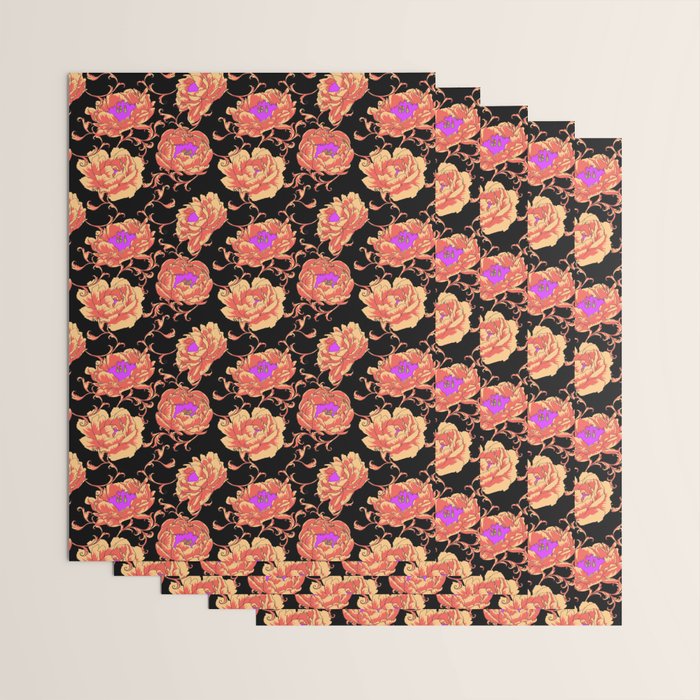 Romantic Vintage Peonies Wrapping Paper Gallery Image 3