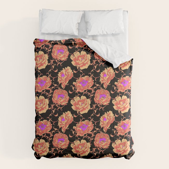 Romantic Vintage Peonies Comforter Gallery Image 1