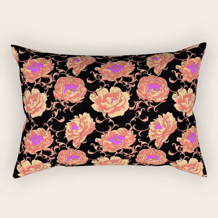 Romantic Vintage Peonies Rectangular Pillow Gallery Image 2
